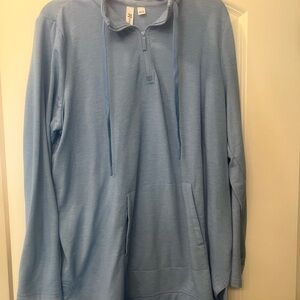 SG sport ladies blue 1/4 zip sweatshirt